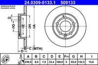 Disque De Frein Febi Bilstein 26170 - Pour Audi TT, A3, Golf IV - Diamètre 239mm, Perçage 100mm